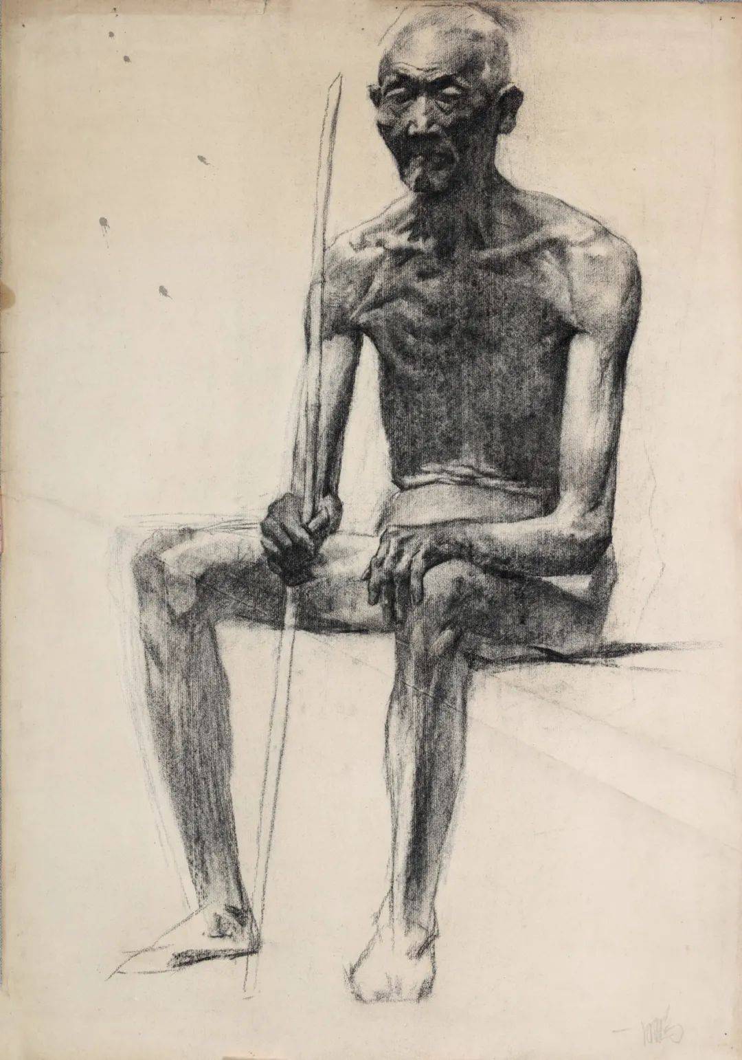 作品名称:老年人体习作作品类型:素描作品尺寸:78cm×53cm作品名称:女