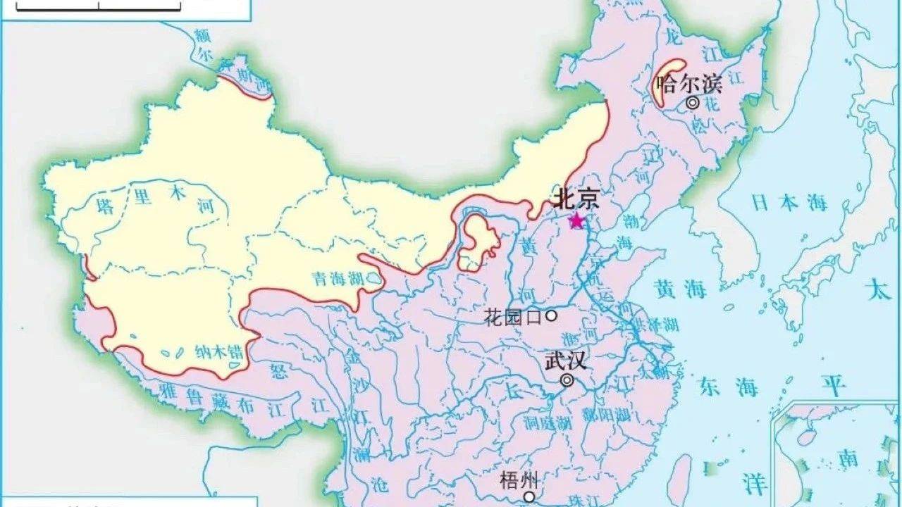 中国内流区和外流区分布图_冈底斯山_祁连山_大兴安岭