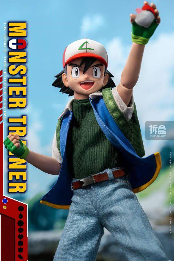 present toys 精灵训练家 宝可梦大师小智 1/6 可动人偶_吸附_磁铁_功