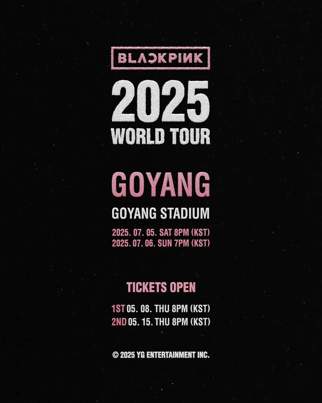 2025年最值得抢票的演唱会来了blackpink时隔两年重启世界巡演