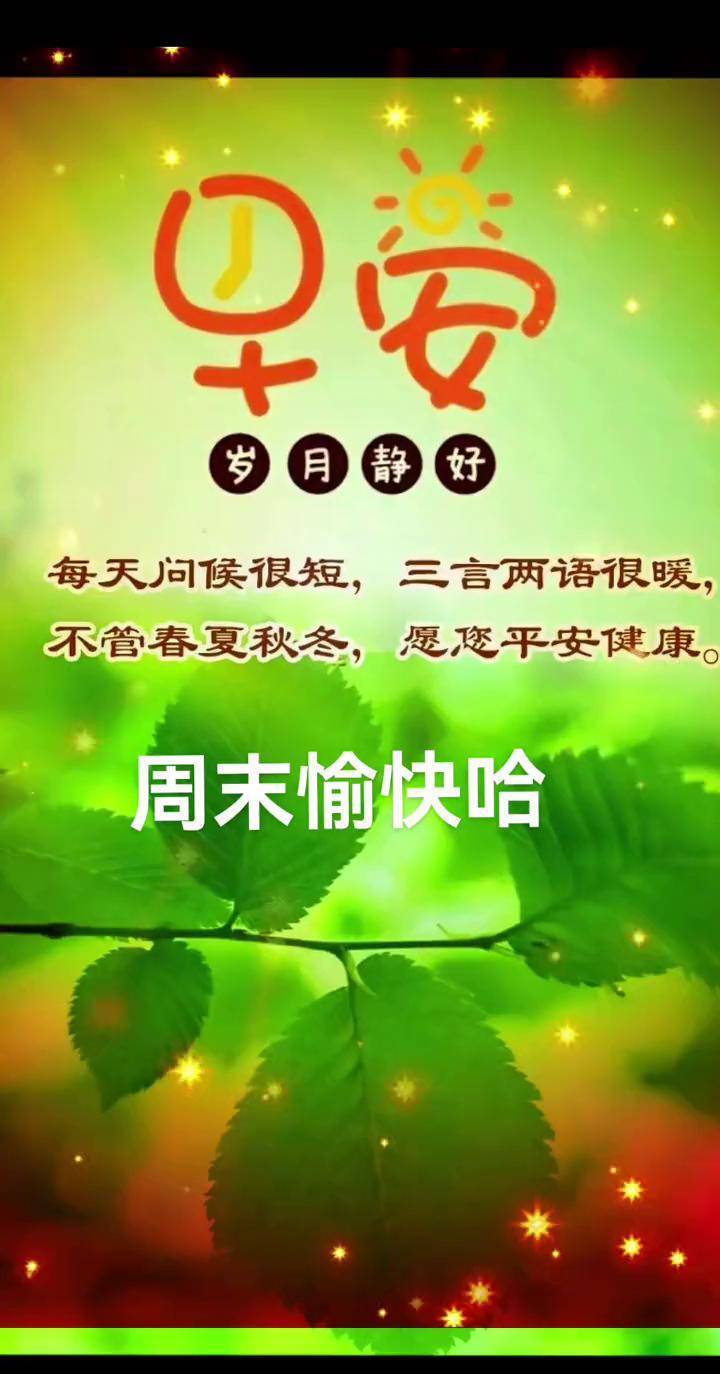 早上好!周末愉快!