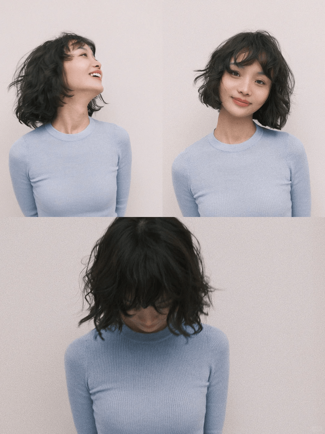 中短发慵懒风烫发,优雅,高贵,这款卷发很温柔简约