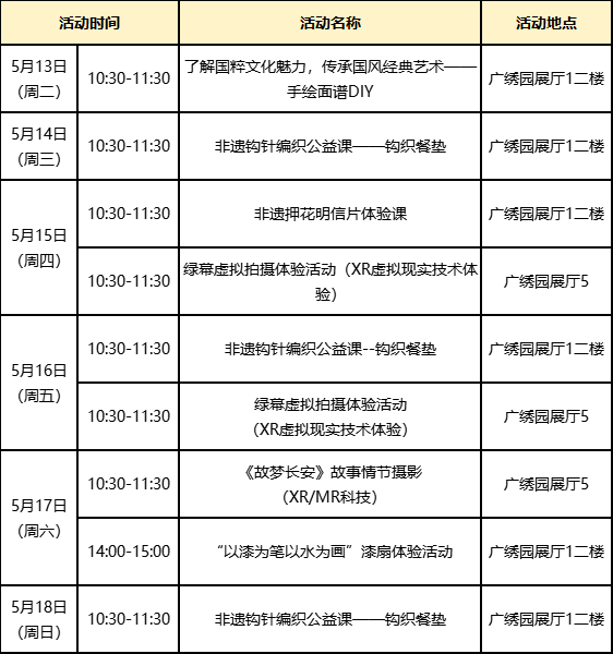 【报名】虚实之境!来广州市文化馆体验XR绿幕拍摄、非遗漆扇、钩织餐垫