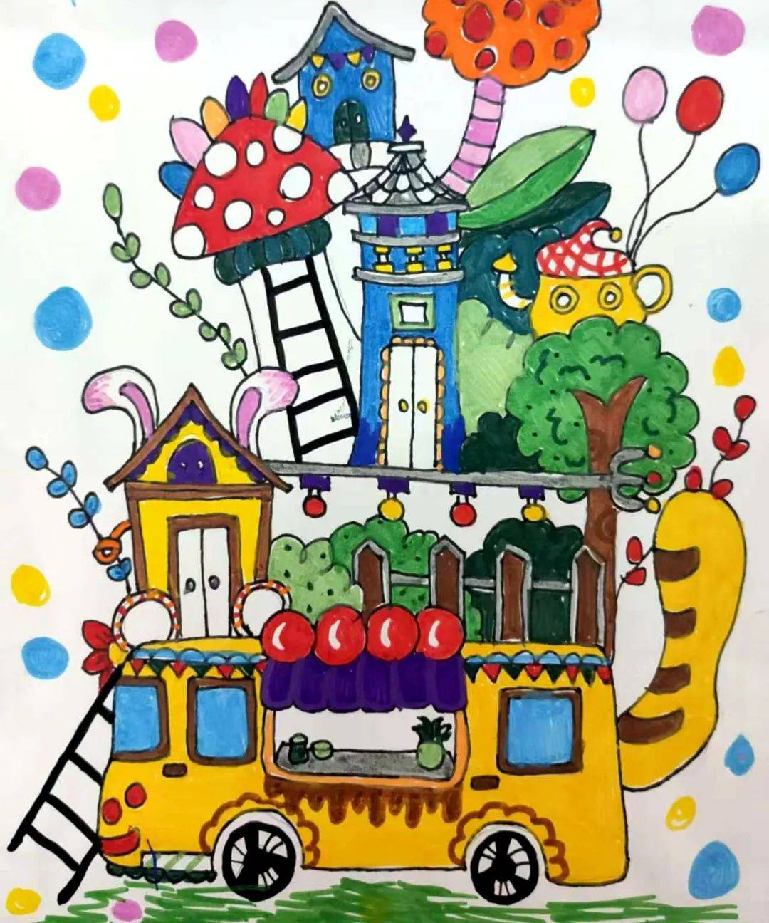 —肥城市龙山小学举行学生绘画比赛