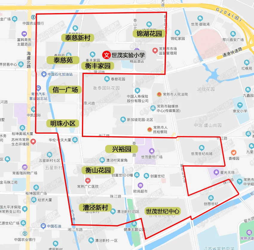 常熟2025年施教区划分出炉!附30 学校施教区划分图