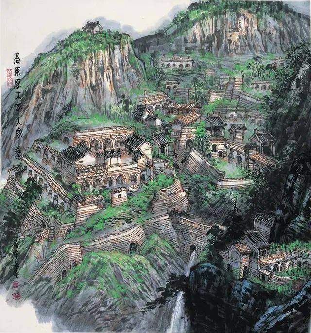 苗重安的青绿山水!意境开阔,沉雄博大