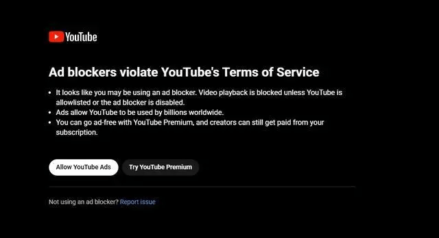 YouTube升级广告反拦截技术，封堵Firefox及其插件漏洞