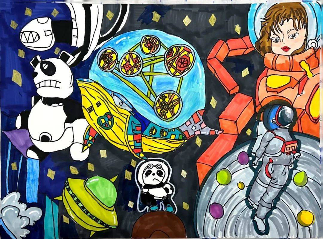 405班•王诗颖《地球生物自由遨游太空》