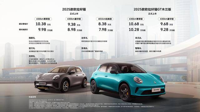 2025款欧拉好猫与欧拉好猫GT木兰版上市，重塑纯电轿车价值标杆