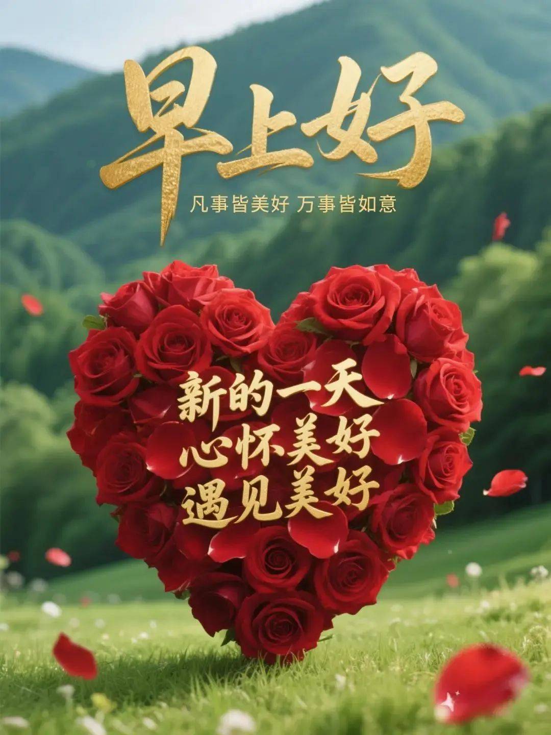 晨光温柔铺满窗,清风拂面送芬芳,不问前路