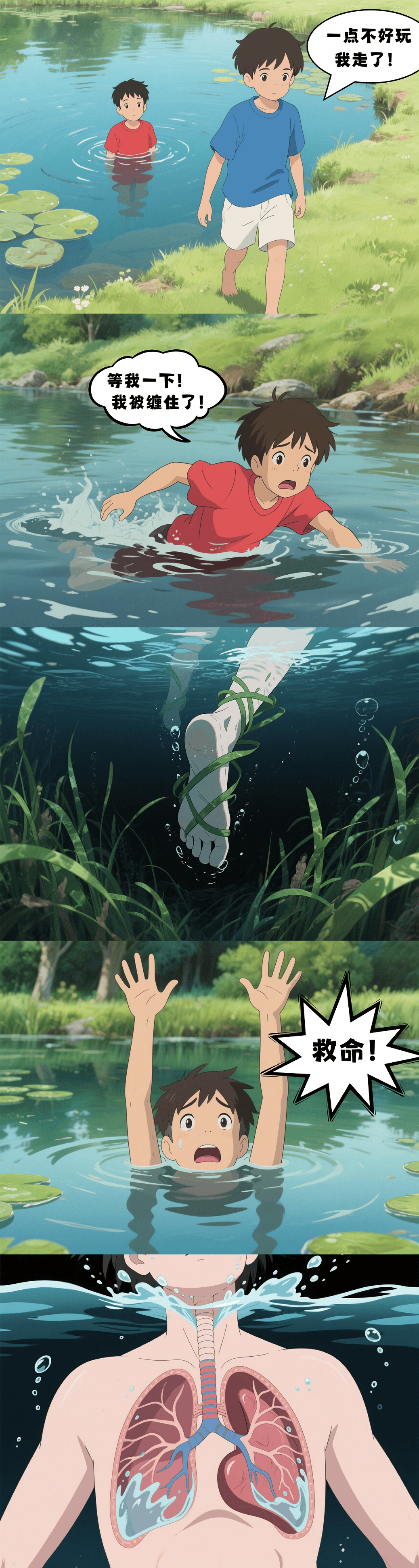 炎炎夏日,这组"防溺水"漫画必看,快收藏