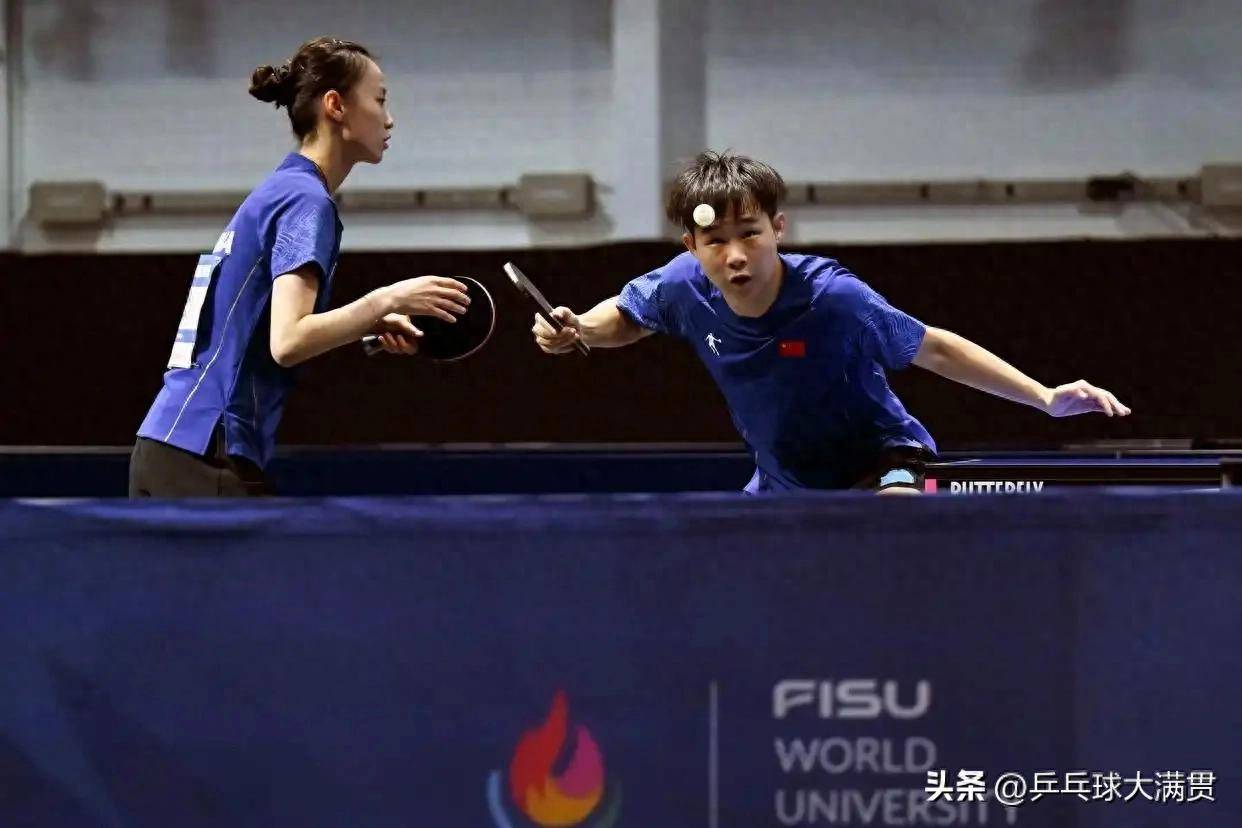2025大运会乒乓球女双决赛：中国队包揽冠亚军，杨屹韵/赵尚夺冠
