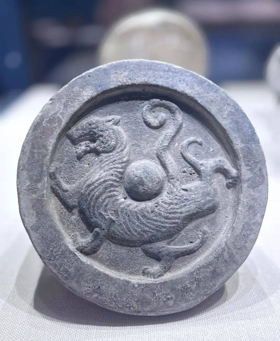 ◐西汉白虎纹瓦当◐汉带筒长乐未央瓦当03秦砖汉瓦建筑是凝固的