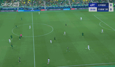 津门虎1-0领先国安！基莱斯过掉侯森推空门得手