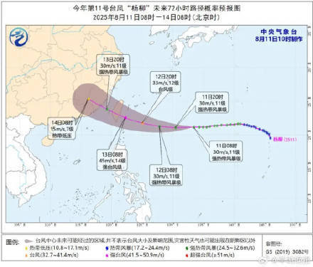 最强可达强台风级，台风杨柳后期或为广东带来局部大暴雨