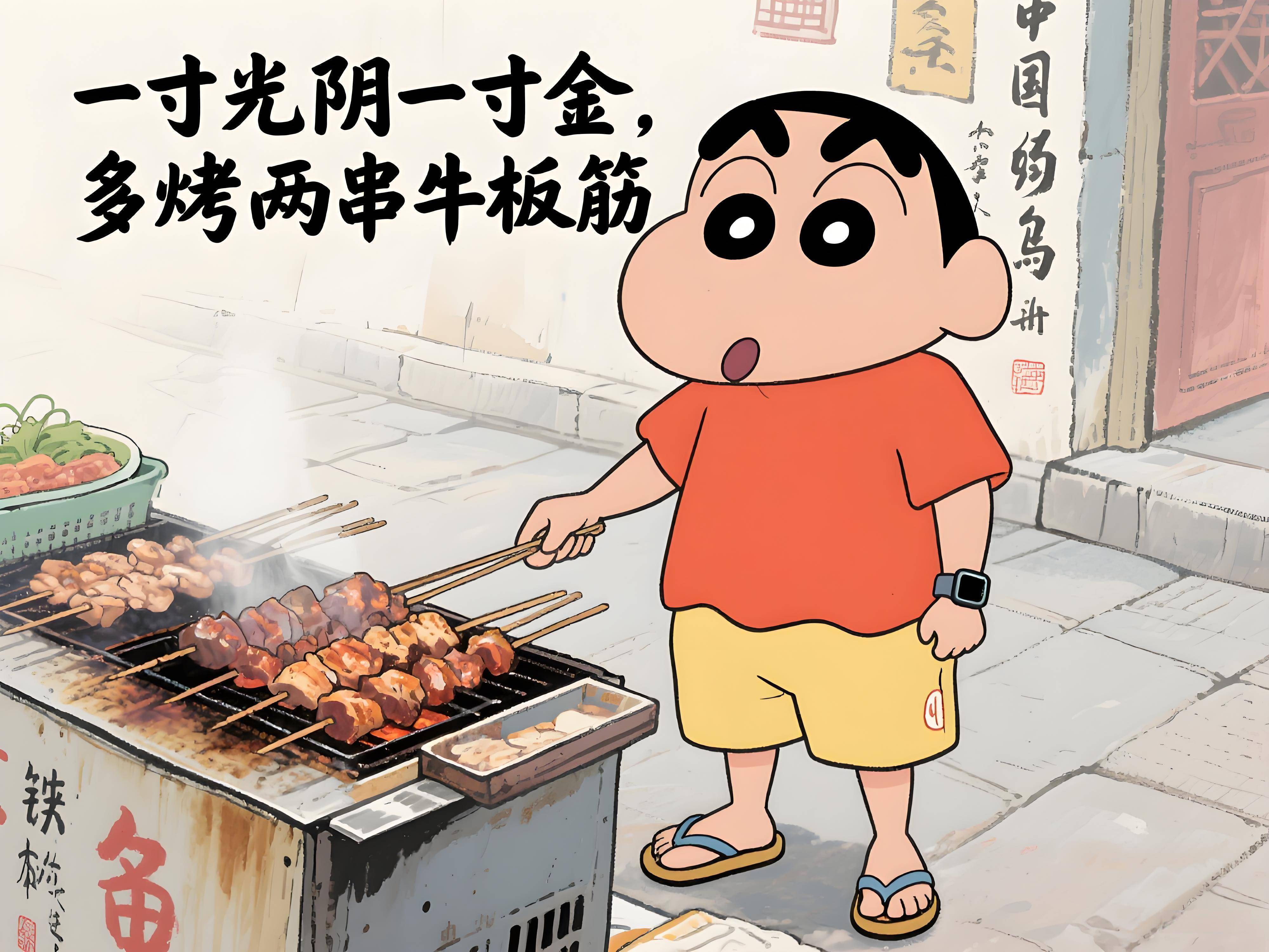 一寸光阴一寸金,多烤两串牛板筋晚餐只吃三分饱,留着7分吃烧烤