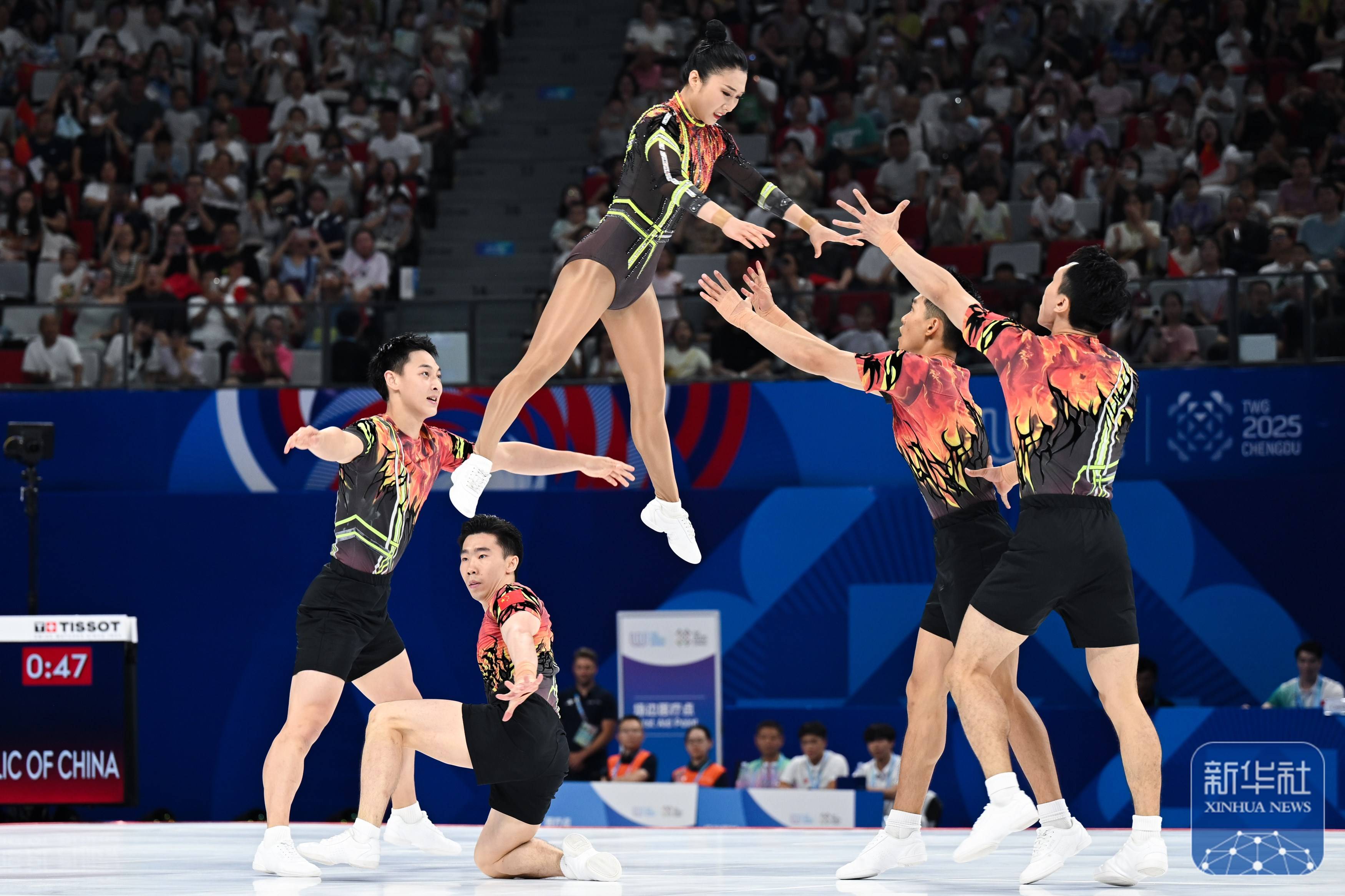 成都世运会｜中国队夺得健美操五人操冠军