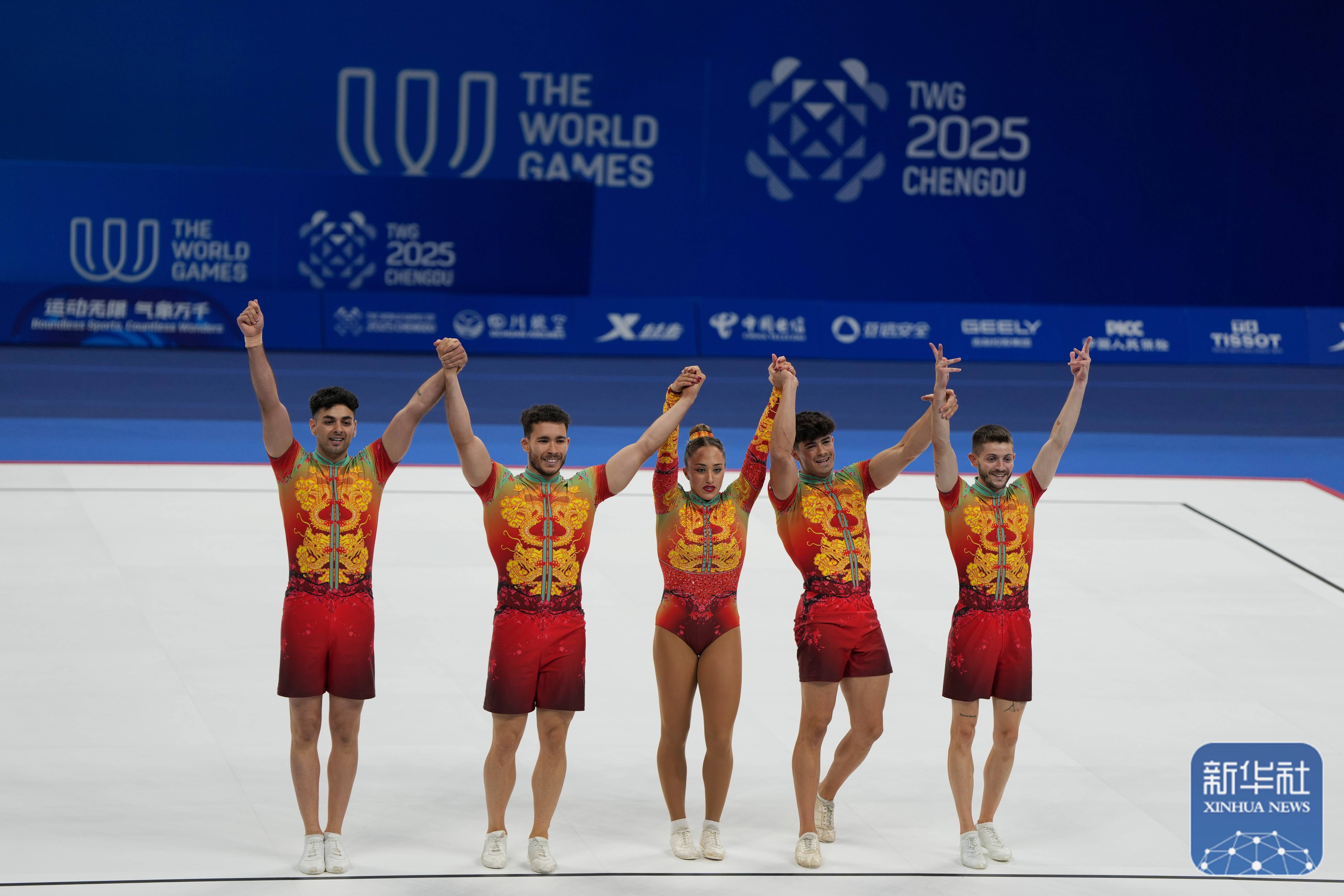 成都世运会｜中国队夺得健美操五人操冠军
