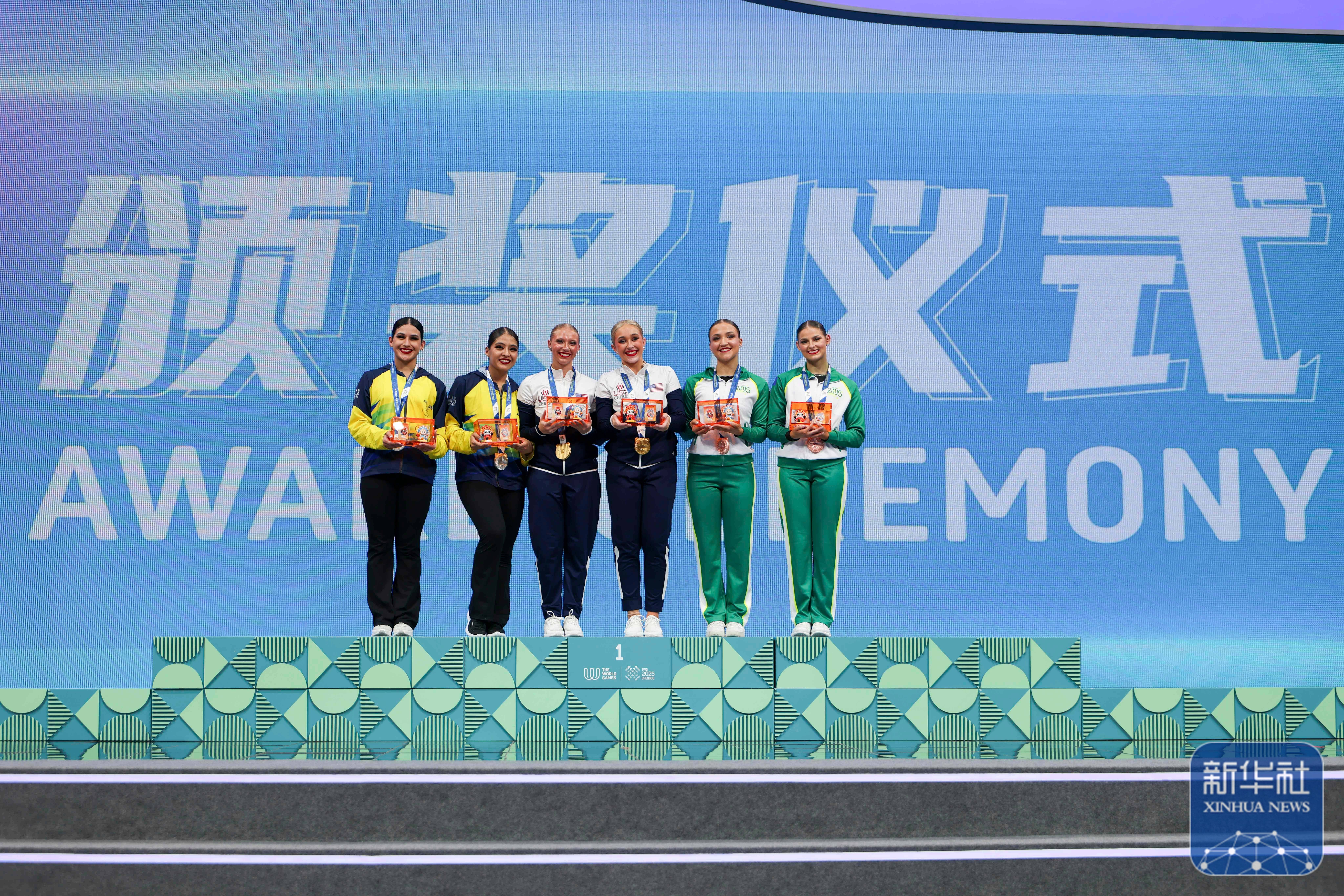 成都世运会｜啦啦操双人花球：美国组合夺冠