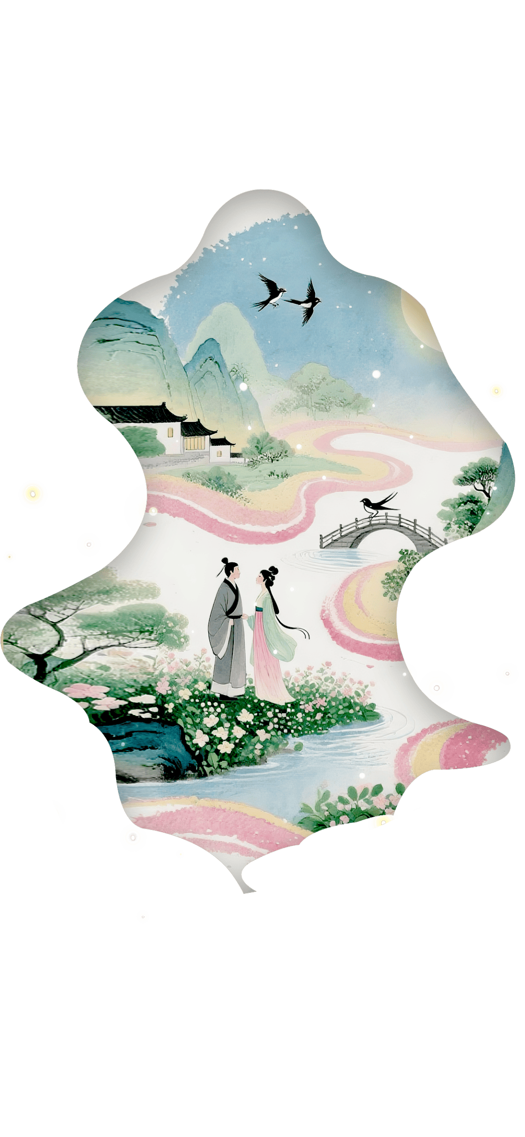 便是万年的深情于鹊桥相会牛郎织女跨越银