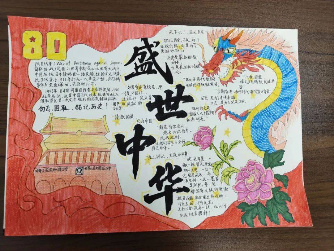 有的负责查阅抗战史料,有的精心设计版面,还有的发挥绘画特长,用水粉