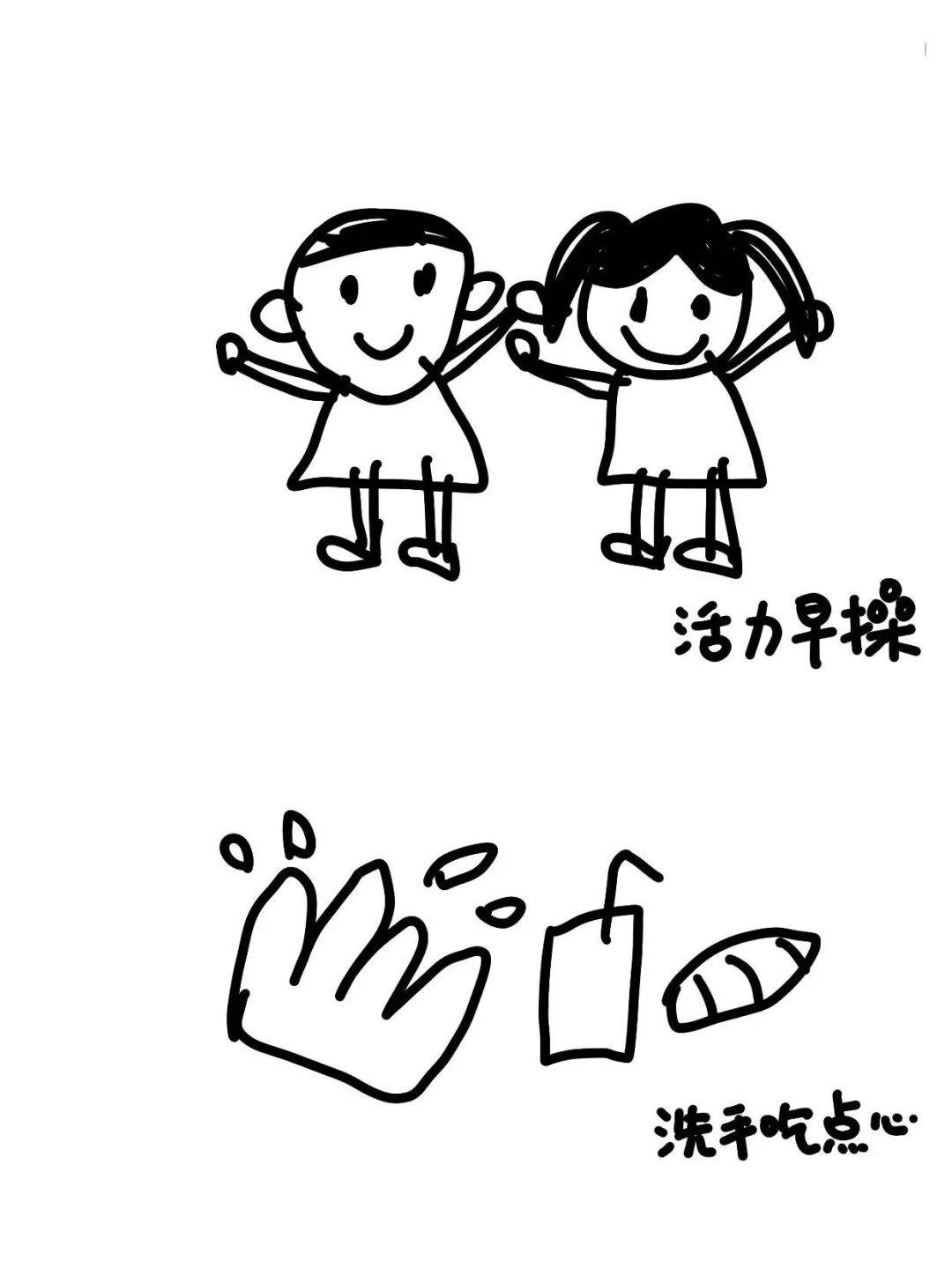 幼儿园一日生活表征图,可打印