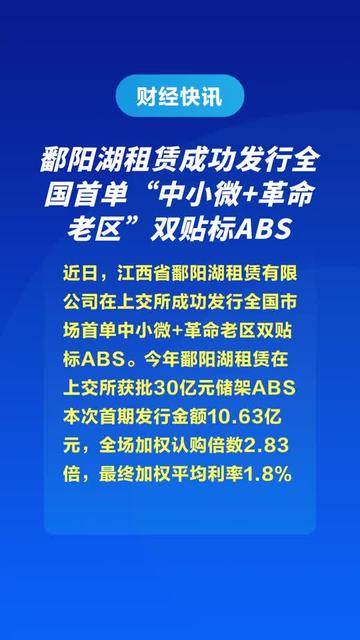 全国首单含数据知识产权的银发经济专题ABS成功发行