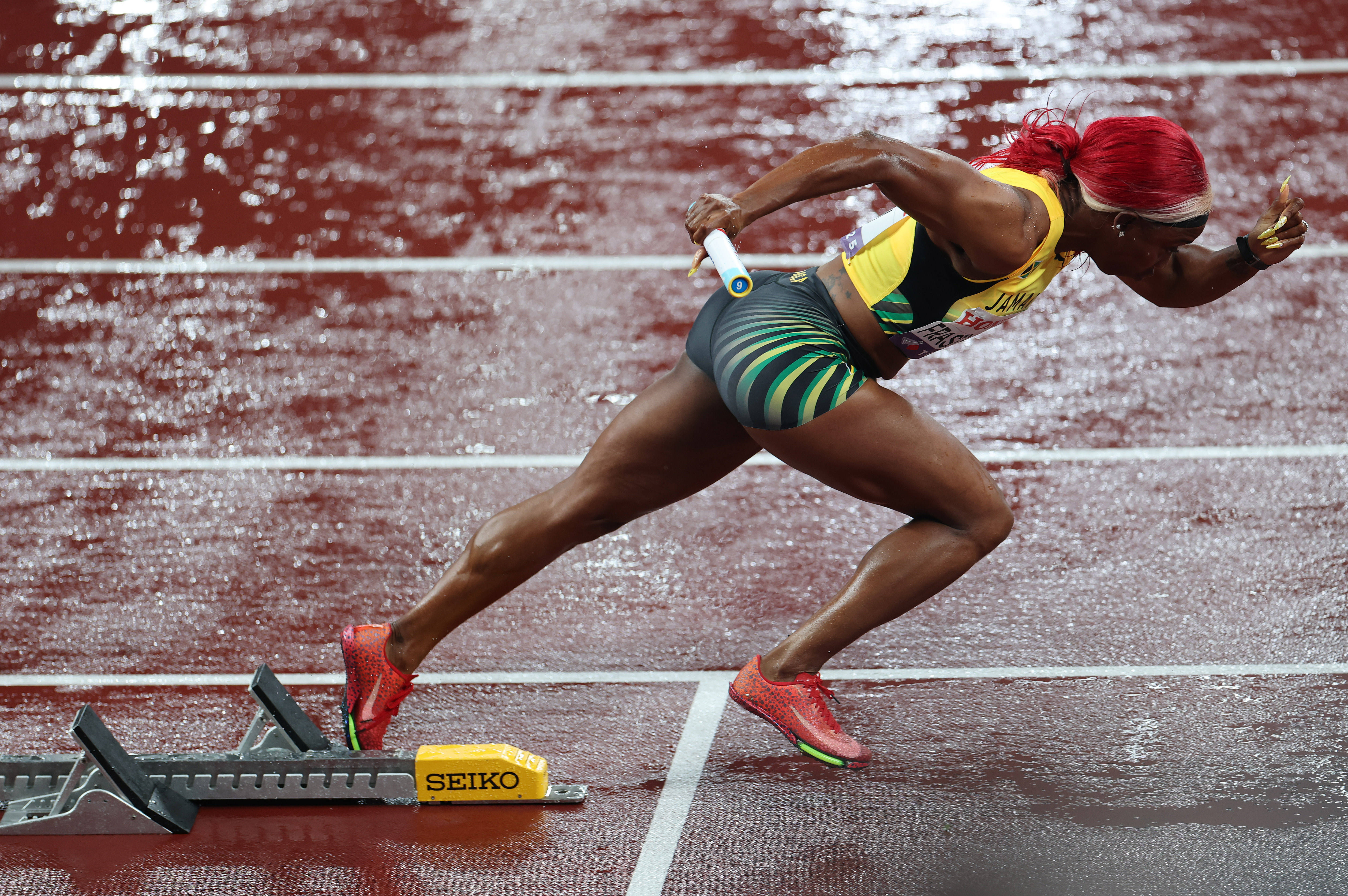 女子4x100米接力决赛赛况