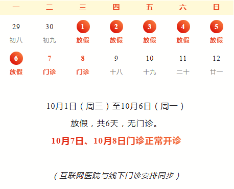 国庆、中秋假期将至，浦东各大医院门急诊时间安排→
