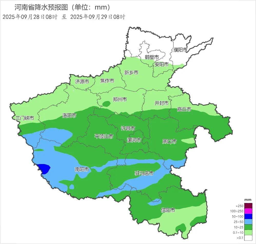 未来3天河南依旧多雨，部分地区有大雾