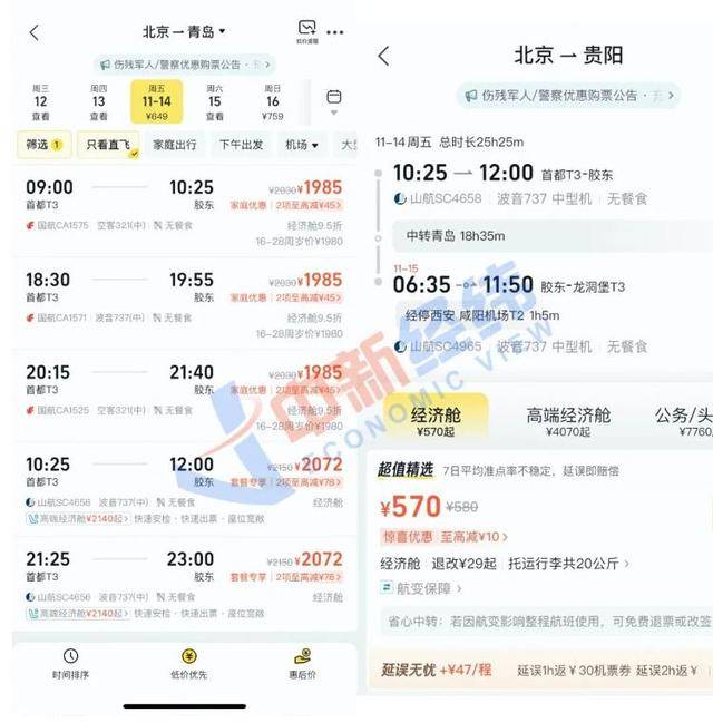 最高相差上千元！中转机票的羊毛能“薅”吗