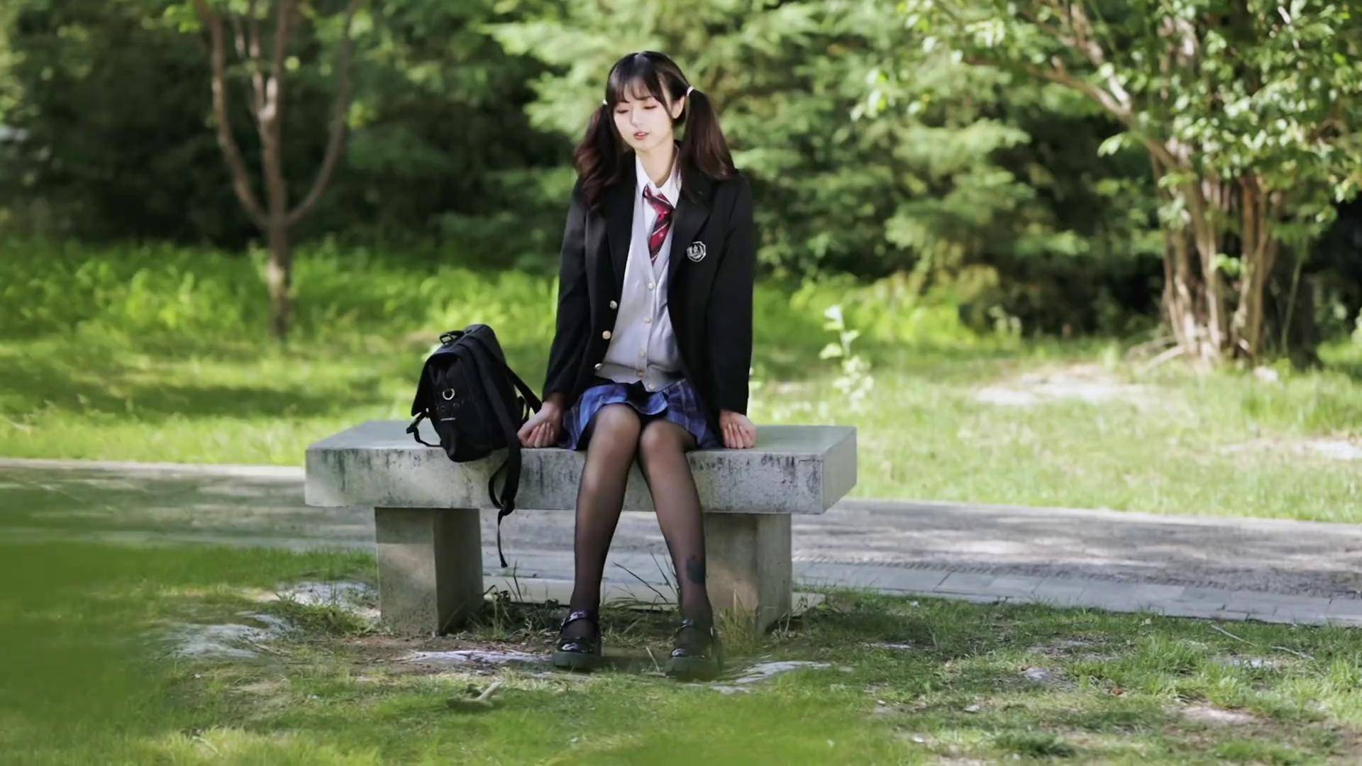 jk制服 绝对领域黑丝=永远的神 jk制服 不愧是jk jk日常 日系 夏天jk