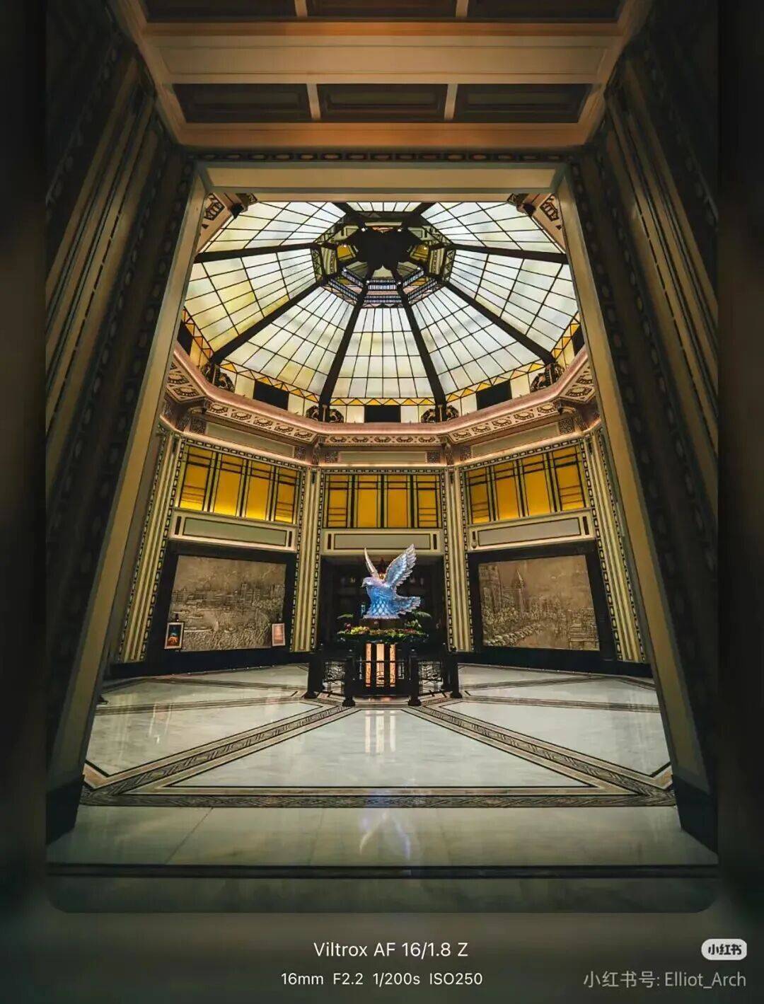 外滩22号bund 22外滩建筑群中唯一的红砖建筑绝美✨25米高玻璃穹顶