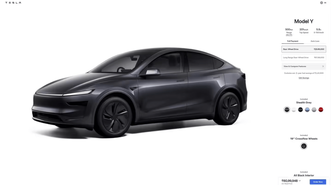 特斯拉登陆印度市场两个多月,仅卖出100多辆,唯一销售车型Model Y售价高达约49.6万元人民币