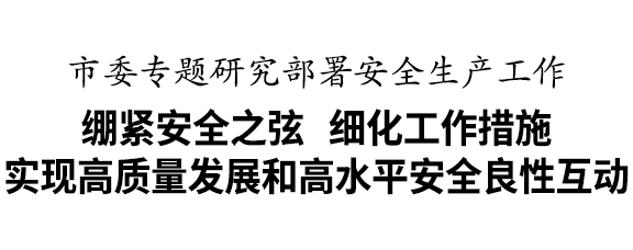 市委专题研究部署安全生产工作