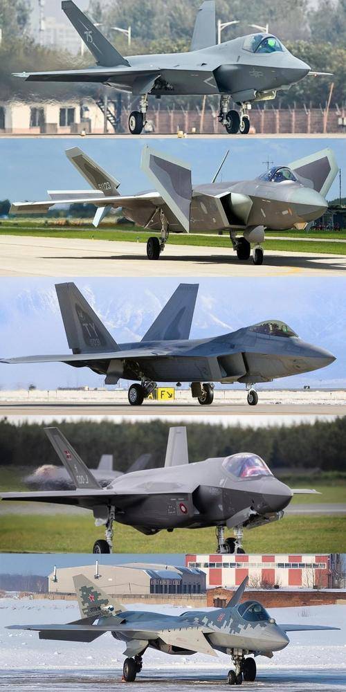 中美俄五代机爬升对比:F35高1.8万米,苏57高2万米,歼20呢?_升限_口径_高度