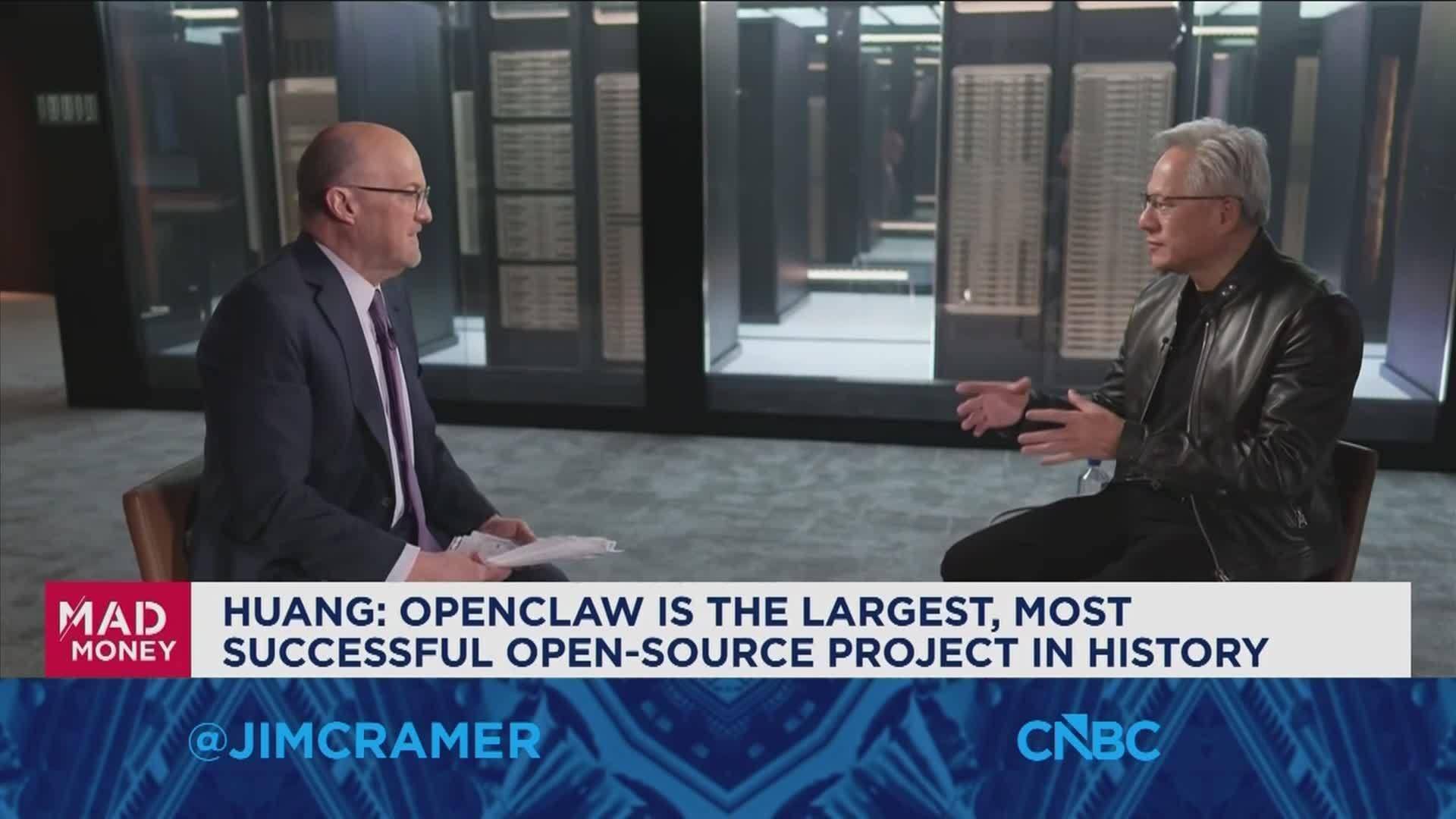 英伟达黄仁勋：“龙虾”OpenClaw绝对是下一个ChatGPT