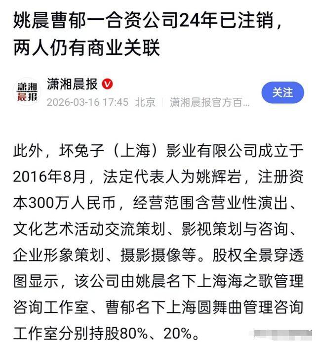 深扒姚晨的资产，布局多年，她的商业帝国，远比她离婚更让人惊讶