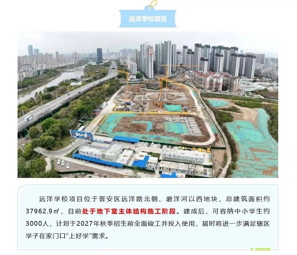 【教育】新增3150个学位！福州东区这所名校预计明年秋季投用_晋安区_建设_项目