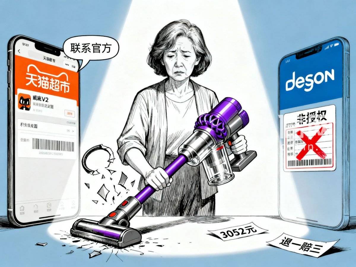 天猫超市买吸尘器坏了遭两头堵 戴森称是非