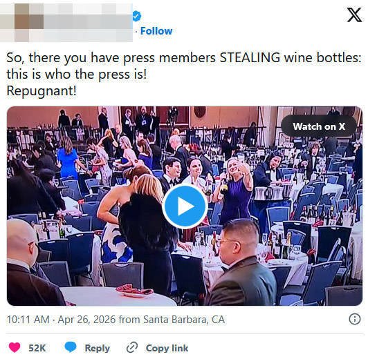 图片[2]-白宫记者协会晚宴枪击案：顺走两瓶红酒的，是乌克兰驻美大使？ -华闻时空