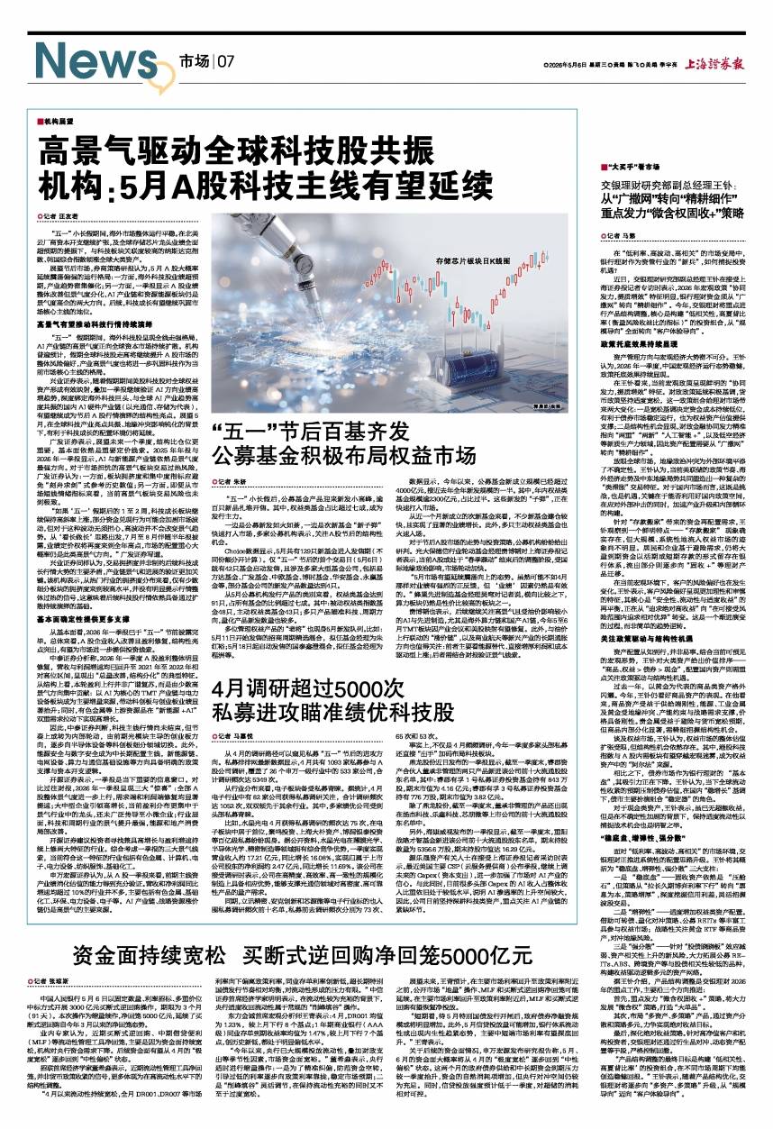 4月调研超过5000次 私募进攻瞄准绩优科技股
