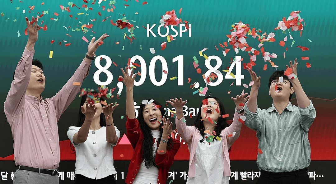 韓國綜合股指KOSPI盤中突破8000點 創歷史紀錄
