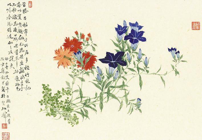 《花卉写生》（中国画）