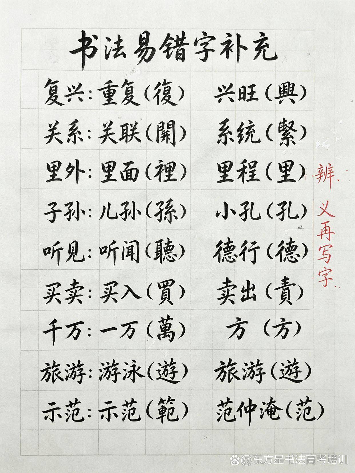 书法易错字补充#书法