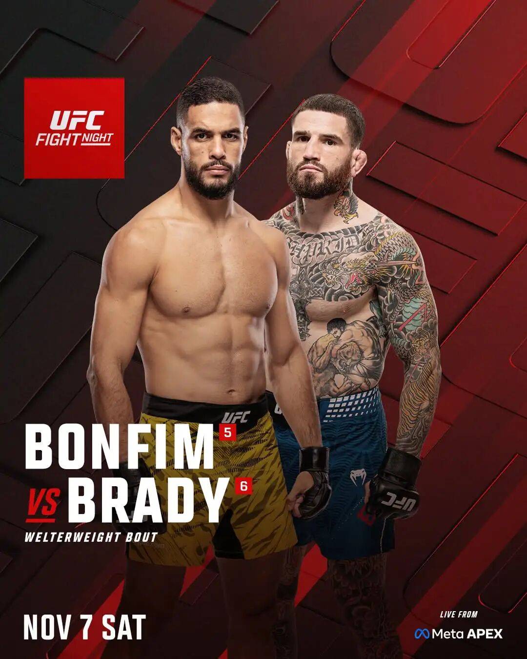 UFC巴西力量集结！官宣，11月8日打响格斗之夜